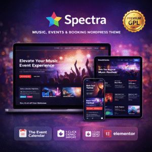 Spectra Music Event GPL Theme – Concert, DJ & Festival WordPress Theme